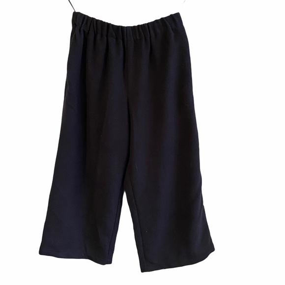 Deer and flyer Navy wool wide leg pull on pant - Picture 3 of 4